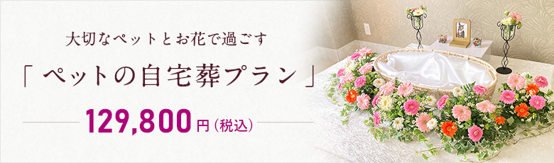 大切なペットとお花で過ごす「ペットの自宅葬プラン」